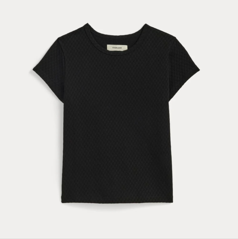 NWOT Pointelle Short-Sleeve Tee
